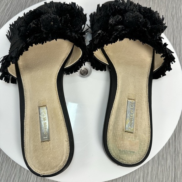 Louise et Cie Women's Sandals Size 9M US Flats With Black Fringe - Picture 6 of 8